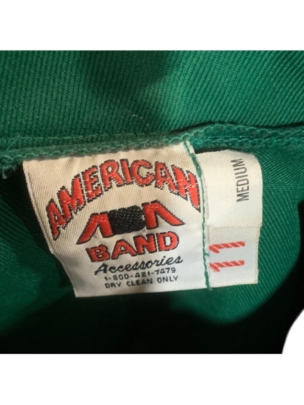 Vintage 70’s green and gold long sleeved pull over band jacket size M - Picture 7 of 7